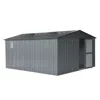 Streamdale Furniture Streamdale Dark Gray 11'x12.5' Steel Frame Shed With Windows