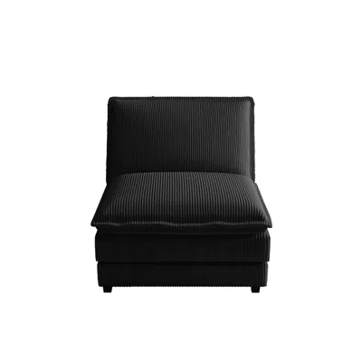 Streamdale Furniture Streamdale Deep Seat Modular Sectional Sofa - Black