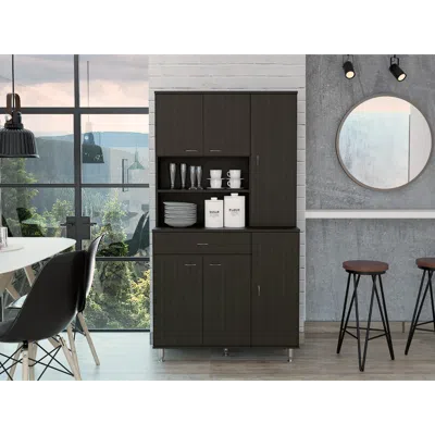 Streamdale Furniture Streamdale Della 90 Kitchen Pantry, One Drawer, Multiple Cabinets, Two Open