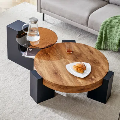 Streamdale Furniture Streamdale Detachable Double-decker Coffee Table