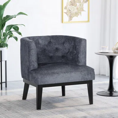 Streamdale Furniture Streamdale Diamond-stitched Accent Chair With Curved Tub Seating And Wood Frame