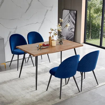 Streamdale Furniture Streamdale Dining Chair, Metal Legs, Set Of 4 Side Chairs (only 4 Chairs)