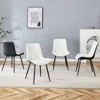 Streamdale Furniture Streamdale Dining Chair Set - 4 Piece, Extended Seat, White/black