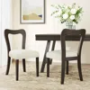 Streamdale Furniture Streamdale Dining Chair Without Arm(dark Brown+beige) Set Of 2 In Brown