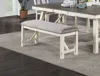Streamdale Furniture Streamdale Dining Room Furniture 1x Bench Fabric Cushion Seat Clean Lines