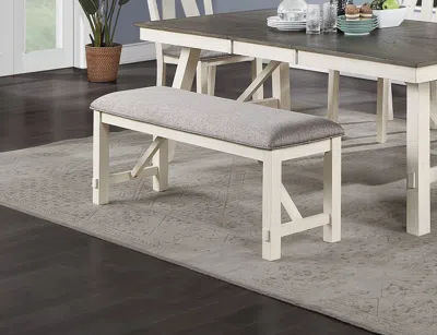 Streamdale Furniture Streamdale Dining Room Furniture 1x Bench Fabric Cushion Seat Clean Lines