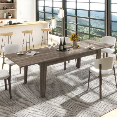 Streamdale Furniture Streamdale Dining Table, 106.3 In Large Extendable Kitchen Table