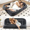 Streamdale Furniture Streamdale Double Dog Bed Sofa Couch, Extra Large, Adjustable, Chenille Black In Black