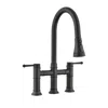 Streamdale Furniture Streamdale Double Handle Bridge Kitchen Faucet With Pull-down Spray Head