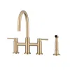 Streamdale Furniture Streamdale Double Handle Bridge Kitchen Faucet With Side Spray