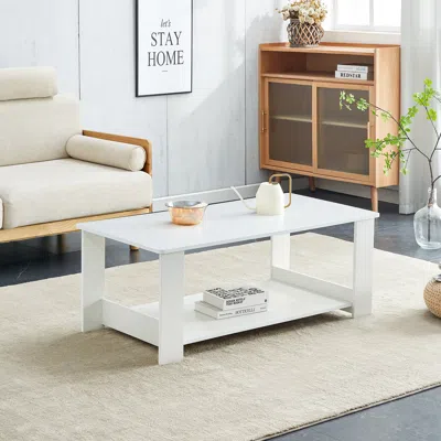 Streamdale Furniture Streamdale Double-layered Coffee Table (43" X 22" X 16.5")