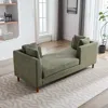 Streamdale Furniture Streamdale Double-sided Chenille Chaise Lounge Sleeper Sofa With Pillows - Green