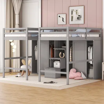 Streamdale Furniture Streamdale Double Twin Loft Beds With Wardrobes And Staircase