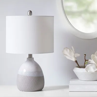 Streamdale Furniture Streamdale Driggs Ceramic Textured Table Lamp