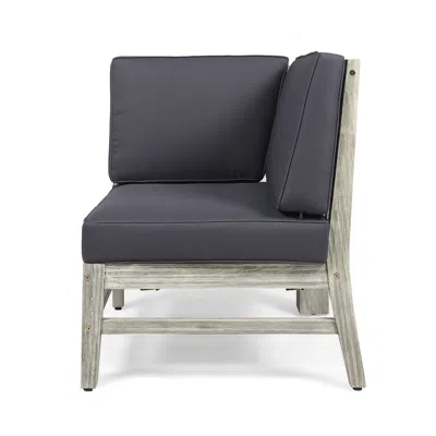 Streamdale Furniture Streamdale Durable Acacia Wood Corner Chair With Water-resistant Cushions