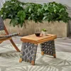 Streamdale Furniture Streamdale Durable Acacia Wood Outdoor Table With Woven Accents And Foldable Design