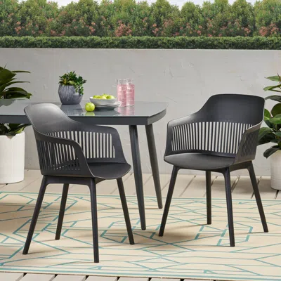 Streamdale Furniture Streamdale Durable And Stylish Plastic Outdoor Chair Set With Modern Vibe