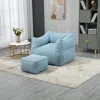 Streamdale Furniture Streamdale Durable Comfort Lounger Bean Bag Sofa & Footstool Combo