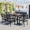Streamdale Furniture Streamdale Durable Modern 7-piece Outdoor Table And Chair Set For Patio Or Garden