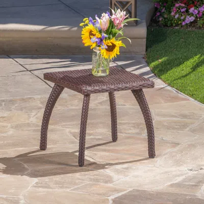 Streamdale Furniture Streamdale Durable Wicker Patio Side Table For Relaxation And Refreshments