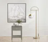 Streamdale Furniture Streamdale Dylan Wooden End Side Table Nightstand With Glass Top And Drawer