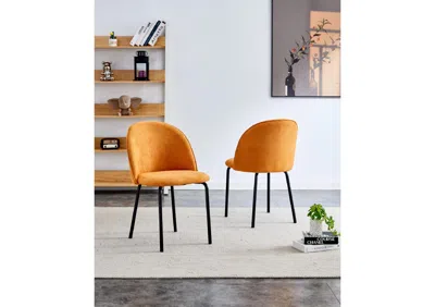 Streamdale Furniture Streamdale Effortless Comfort And Style Upholstered Stainless Steel Chair For Modern Living