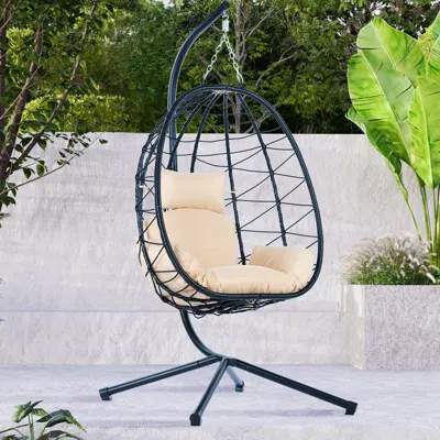 Streamdale Furniture Streamdale Egg Chair With Stand For Indoor And Outdoor Use