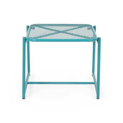 Streamdale Furniture Streamdale Elba 15.5" Modern Mesh Side Table With Durable Iron Frame