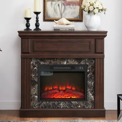 Streamdale Furniture Streamdale Electric Fireplace Mantel With Firebox