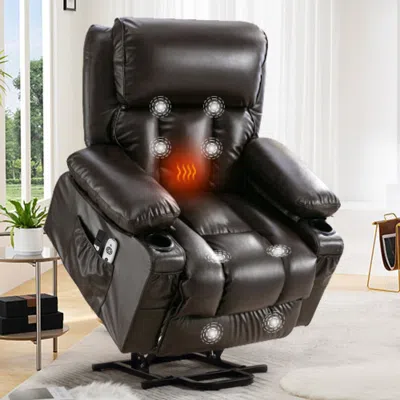 Streamdale Furniture Streamdale Electric Heated Vibration Lift Chair - Brown