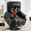 Streamdale Furniture Streamdale Electric Massage Lift Chair W/ Heat & Vibration, Usb, Black