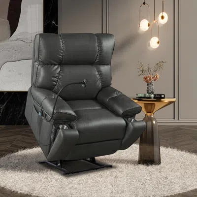 Streamdale Furniture Streamdale Electric Power Lift Recliner Chair With Massage In Black