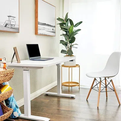 Streamdale Furniture Streamdale Electric Standing Desk In White