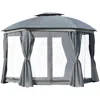 Streamdale Furniture Streamdale Elegant 12x12 Pavilion With Curved Canopy For Outdoor Gatherings