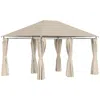 Streamdale Furniture Streamdale Elegant 13'x10' Outdoor Gazebo With Removable Curtains And Canopy Top