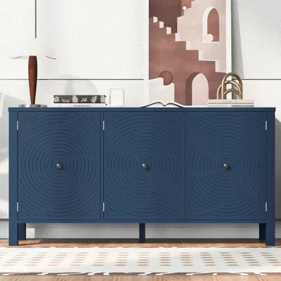Streamdale Furniture Streamdale Elegant 3-door Sideboard With Curved Swirls