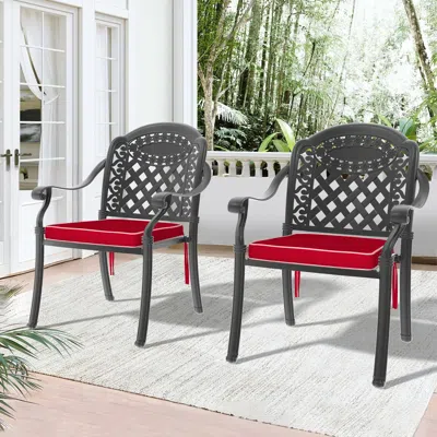Streamdale Furniture Streamdale Elegant 350lbs Capacity Aluminum Armchair With Cushions