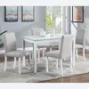 Streamdale Furniture Streamdale Elegant 5-piece Dining Set With Acrylic Crystals And Upholstered Chairs