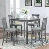 Streamdale Furniture Streamdale Elegant 5-piece Solid Wood Counter Height Dining Table Set