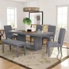 Streamdale Furniture Streamdale Elegant & Durable 6-piece Dining Set With Expandable Table And Upholstered Seating
