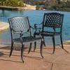 Streamdale Furniture Streamdale Elegant And Durable Cast Aluminum Dining Chairs For Outdoor Spaces