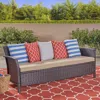 Streamdale Furniture Streamdale Elegant And Durable Wicker 3-seater Sofa For Outdoor Comfort