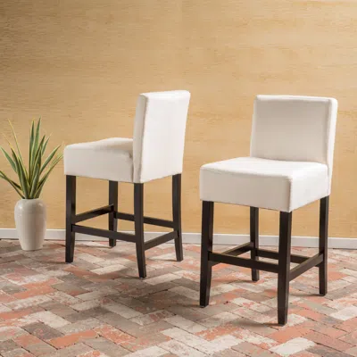 Streamdale Furniture Streamdale Elegant And Sharp Counter Stools With Soft Fabric Or Bonded Leather