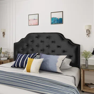 Streamdale Furniture Streamdale Elegant Button Tufted Diamond Stitched Headboard With Easy Assembly