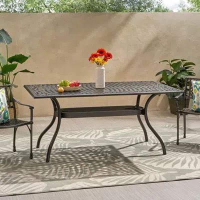 Streamdale Furniture Streamdale Elegant Cast Aluminum Lattice Dining Table