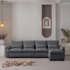 Streamdale Furniture Streamdale Elegant Chenille Sofa With Reversible Ottoman And Built-in Usb Ports