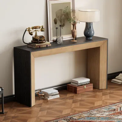 Streamdale Furniture Streamdale Elegant Console Table With Fireplace Design