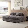 Streamdale Furniture Streamdale Elegant Corduroy Sofa Bed With Square Arms And Plush Cushion