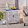 Streamdale Furniture Streamdale Elegant Firwood Cabinet With Carved Panels And Ample Storage