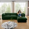 Streamdale Furniture Streamdale Elegant Green Chenille L-shaped Sofa With Storage And Ottoman